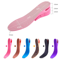 Inserts de talon à coussin d'air à 3 couches 6cm de haut Semelles de chaussures plus hautes Augmentation de la hauteur