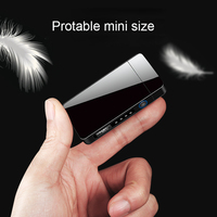 Briquet électrique plasma coupe-vent en métal, mini allume-feu pour bougies, cuisinières, camping, idéal pour les fumeurs et les cheminées, super cadeaux