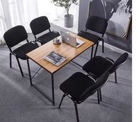 Chaise de conférence, de café ou de salon rembourrée en tissu, avec cadre en acier et dossier en maille, couleurs personnalisables