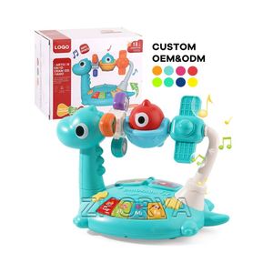 Juguetes Musicales para Bebés Zhorya, Piano Giratorio con Temática de Dinosaurios de Dibujos Animados, Juguetes de Animales para Niños - Product Image 1