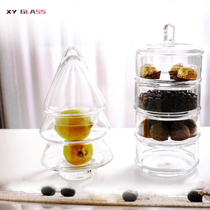Innovation Creative <strong>Christmas</strong> <strong>Tree</strong> Borosilicate Glass Biscuit Candy Storage <strong>Jar</strong> - Product Image 2
