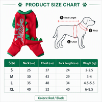 Kostum Anjing MEIQIPETBABY Dinosaurus T-Rex Merah Menyala dalam Gelap, Jumpsuit Empat Kaki dengan Cetakan Tengkorak untuk Anjing dan Kucing Kecil