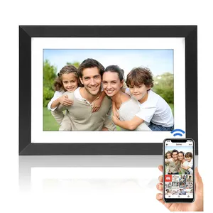 32Gb Geheugen 10.1 Inch Wifi Smart Wood Digitale Fotolijsten Met Hd Ips Touchscreen Stuur Foto 'S Van Overal Via Frameo App