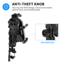 Support de téléphone antivol sans fil pour moto, support de téléphone portable pour moto, résistant aux chocs