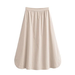 MYST & ZA Femme 2025 Été Nouveau Style Simple et Polyvalent Arc Ourlet Taille Haute Jupe 8351024 8351025 - Product Image 1