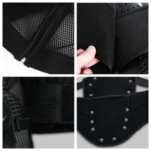 BKブランド赤/黒オートバイライディングジャケットPE素材通気性メッシュ布男性用オフロードクラッシュプロテクター - Product Image 5