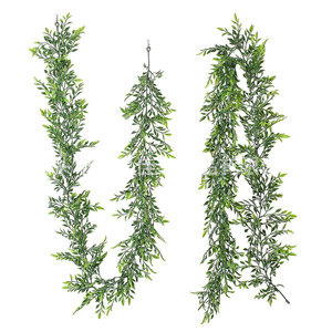 Enredaderas Artificiales de Nandina Nasuka de 100cm-200cm, Plástico Verde, Decoración para Bodas y Hogar en Exteriores - Product Image 2
