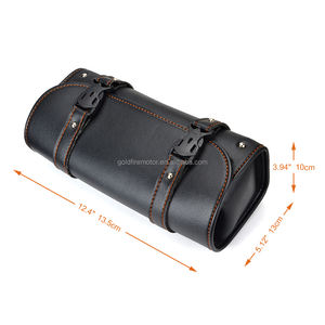 Sacoche de selle universelle pour <span class=keywords><strong>moto</strong></span>, fourche avant noire, guidon, rangement de baril de queue de course pour <span class=keywords><strong>Kawasaki</strong></span> Honda Suzuki Yamaha - Product Image 6