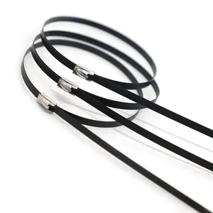 BCST006 Metal Wrap Cable Tie Metal Zip Ties Plastic PVC Plastic-Coated Stainless Steel Cable Ties