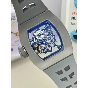 Reloj Mecánico Automático Clásico Esqueletizado con Tourbillon de Cerámica Gris Simple de Estilo de Diseñador para Hombre, Deportivo, de Alta Calidad - Product Image 5