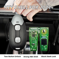 Coque de remplacement pour clé télécommande intelligente, modèles GT 2024, matériau ABS, couleur noire, garantie de 3 mois, comprend 2 boutons de déverrouillage