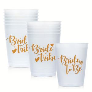 Gobelets en plastique transparent givré personnalisés en gros, 8oz-20oz, sans BPA, en PP, pour événements, avec logo, pour fêtes et mariages - Product Image 6