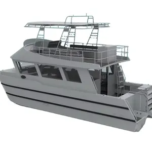 2024 New Design Passenger Boat 10m-12m Fly-bridge Fast Ferry Commercial Catamaran