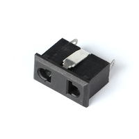 Conector de Alimentación Universal de Latón de 2 Polos IEC, 10A, Terminal de Soldadura, Material Cobre/Nylon, 2 Tomas de Corriente Alterna, Enchufe LZ-F-M5 250V CN