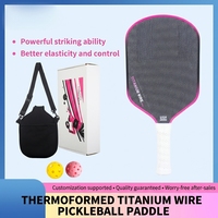 Raquette de pickleball Professor Titanium Pro Aero, 5ème génération, noyau pressé à chaud, fibre de carbone brute PhD, approuvée par USA Pickleball