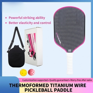 Raquette de pickleball Professor Titanium Pro Aero, <span class=keywords><strong>5</strong></span>ème génération, noyau pressé à chaud, fibre de carbone brute PhD, approuvée par USA Pickleball - Product Image 3