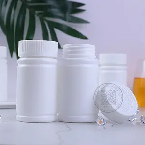 Botol Pil Obat Vitamin Kapsul Plastik Hdpe Kustom dengan Penyegel