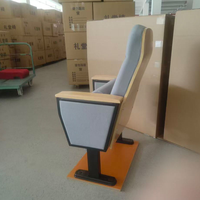 Sillas Plegables Modernas para Auditorio con Tableta de Escritura, Asientos de Aluminio Ecológicos para Iglesia, Escuela y Teatro, Venta al Por Mayor de Fábrica