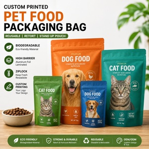 BSCI Factory Resealable Pet Food Packaging Bag Moistureproof Waterproof Travel Portable Dog Pet Food <b>Container</b> Bag - Product Image 1