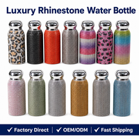 Bouteille d'eau isotherme de luxe en acier inoxydable avec strass, thermos scintillant effet diamant, cadeau personnalisé