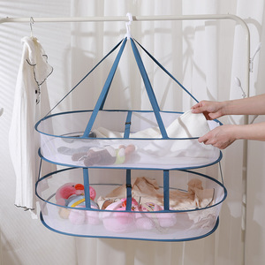 Clothes Drying Basket Rectangle Foldable <b>Mesh</b> <b>Net</b> Hook Type For Sweater Knitwear Drying Organizer YH2021 4 - Product Image 1