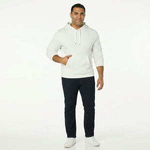 Sweat à capuche zippé personnalisé 100 % coton, style streetwear vintage, ourlet brut, avec patch brodé, séchage rapide et respirant pour homme - Product Image 1