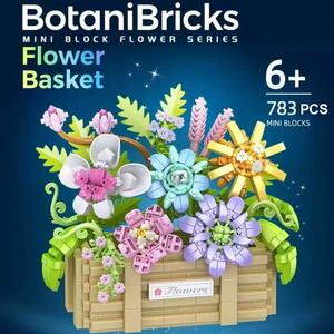 Set de 783 Piezas de Bloques de Construcción de Micro Flores, Ramo Artificial DIY, Ladrillos de Construcción de Modelos, Juguete para Decoración <span class=keywords><strong>del</strong></span> <span class=keywords><strong>Hogar</strong></span> y Colección - Product Image 2