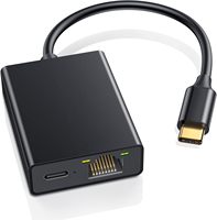 Adaptateur Ethernet Gigabit 2-en-1 USB-C vers RJ45 TUTI 100/1000 Mbps avec Hub USB 3.0 pour Ordinateurs Portables et Carte Réseau pour Ordinateurs de Bureau