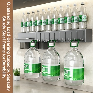 Support de rangement mural multifonctionnel en métal à ventouse <span class=keywords><strong>sans</strong></span> perçage, porte-baguettes, porte-cuillères, porte-couteaux, porte-serviettes - Product Image 5