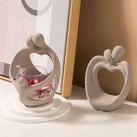 Ventes chaudes, pot de fleurs en verre abstrait pour la maison, accessoires de décoration de table de bureau en céramique pour femme