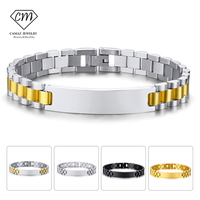 Bracelet magnétique en acier inoxydable Hoonni à aimants puissants pour hommes, soulage l'arthrite et la fatigue, thérapie de santé, bracelet de poignet