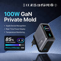 Cargador de Teléfono Inteligente KYT 100W Gan Ai con Pantalla LED Digital