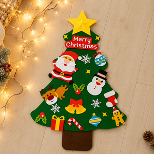 <span class=keywords><strong>Albero</strong></span> di <span class=keywords><strong>Natale</strong></span> in Feltro da <span class=keywords><strong>Parete</strong></span> per Bambini, <span class=keywords><strong>Albero</strong></span> di <span class=keywords><strong>Natale</strong></span> Montessori Fai-da-Te con Ganci e Anelli per Giocattoli dei Più Piccoli - Product Image 2