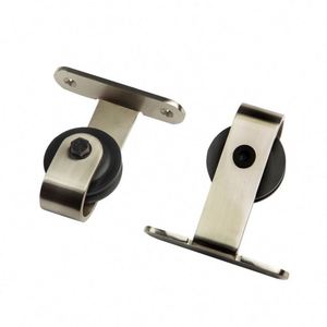 WEKIS Modern Single Sliding Barn Door Zinc Alloy Brass Hardware Kit Interior Door Track <b>Set</b> Screw Durable T Shape Hanger - Product Image 3