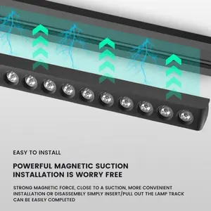공장 직접 판매 쥬얼리 쇼 조명 마그네틱 레일 추적 Led 박물관 트랙 그릴 라이트