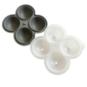 Moule à glaçons en silicone 4 cavités sans BPA, antiadhésif, empilable, démoulage facile, glaçons parfaits, service OEM/ODM pour whisky et cocktails - Product Image 1