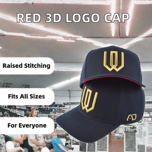 หมวกเบสบอลปีกโค้ง 6 แผง สีแดงสด ปักโลโก้ 3 มิติ แบบสั่งทำพิเศษ  พร้อมหัวเข็มขัดโลหะ ระบายอากาศได้ดีและกันน้ำ สำหรับทุกเพศ - Product Image 4