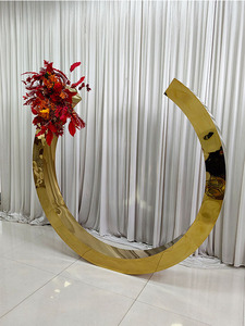 FURUN luxe 200cm arc de mariage en métal doré panneau décoratif de haute qualité pour les événements de mariage - Product Image 2