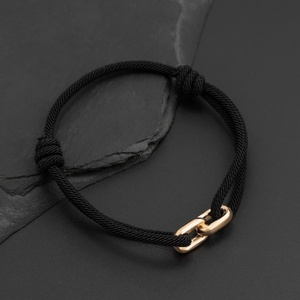 Pulsera de Cuerda de Milán Ajustable con Dijes para Hombre, Estilo Minimalista, para Uso Diario, Joyería de Moda, Accesorios - Product Image 3