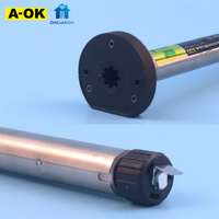 A-OK AM15-03/35-ES-E Mini-rouleau électronique numérique de luxe pour maison et bureau, rechargeable, silencieux, en alliage d'aluminium, 15 mm
