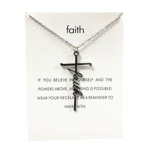 <span class=keywords><strong>Foi</strong></span> force croix collier avec pendentif jésus titane acier à la mode religieux chrétien cadeau bijoux en acier inoxydable - Product Image 6