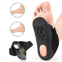 Sol Sepatu Ortopedi Penyangga Lengkung Kaki dengan Perekat Hook and Loop untuk Kaki Tipe XO Valgus, Setengah Sol Penutup Tumit, Cocok untuk Sepatu