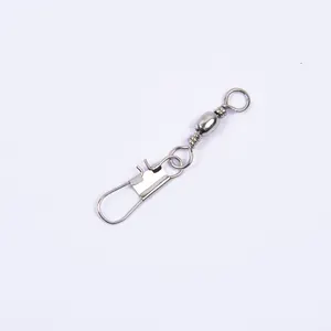 SJ Strong Tension Barrel Swivel With Interlock Snap Seawater Fishing Tackle Snaps Swivels