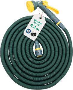 Manguera de jardín flexible con 7 funciones Manguera de agua básica y flexible de <span class=keywords><strong>15</strong></span> m con núcleo de látex <span class=keywords><strong>triple</strong></span> que incluye adaptador - Product Image 3