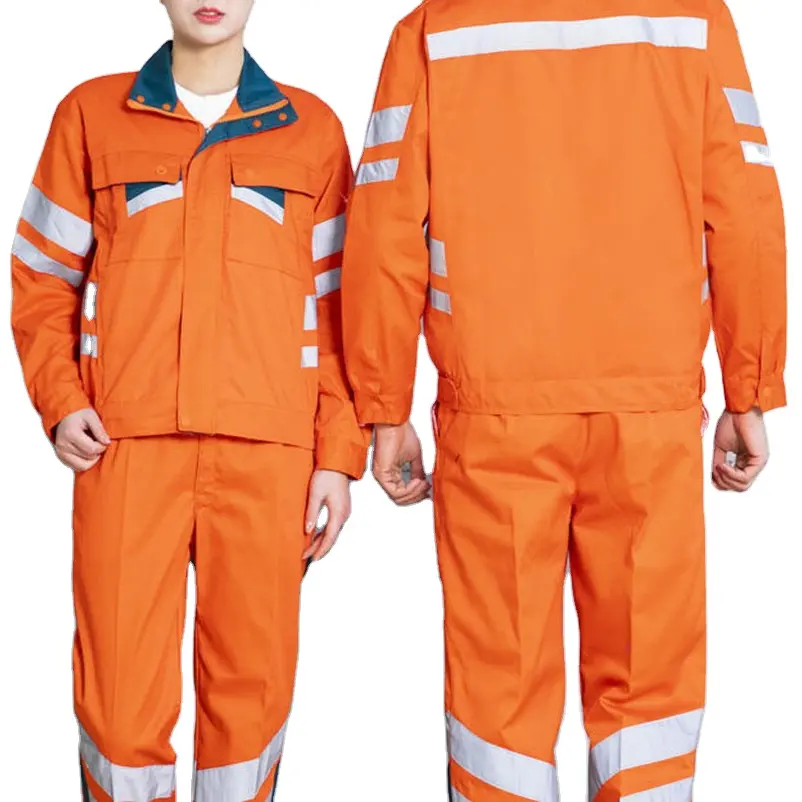 Vente en gros Assurance Travail Soudage Impression Sur La Production Costume Réfléchissant Femmes Hommes Sécurité Chiffons De Travail Uniforme Vêtements De Travail Veste