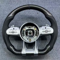 Volant en fibre de carbone, accessoires de voiture pour Mercedes-Benz CLS C E AMG W217 W204 W212 W213 CLK GLC, volant en cuir