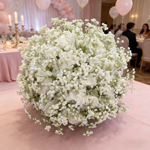 Dekorasi Pernikahan: Set Meja Utama, Latar Belakang Meja, Rak, Gapura, Dekorasi Lantai, Rangkaian Bunga Pink Panjang - Product Image 2