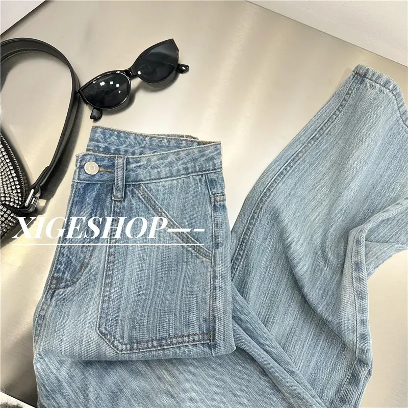 Nieuwe 2023 Mode Dames Denim Jeans Broek Vintage Klassieke Denim Broek Groothandel 7180