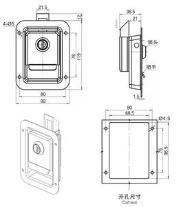 <span class=keywords><strong>T</strong></span> Truck <span class=keywords><strong>Toolbox</strong></span> Door Safety Latches Types <span class=keywords><strong>Handle</strong></span> Paddle Lock - Product Image 6