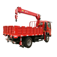 Nouvelle grue montée sur camion de 4 tonnes, fabricant direct, télécommande sans fil, grue hydraulique compacte